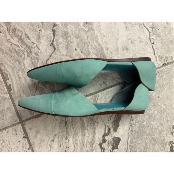 Jenni Kayne, D'Orsay suede Flat in sky, Sz 37 $495 - Picture 7 of 9